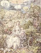 Albrecht Durer The Virgin among a Multitude of Animals painting